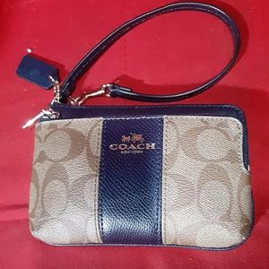 COACH double-zipped Wristlet